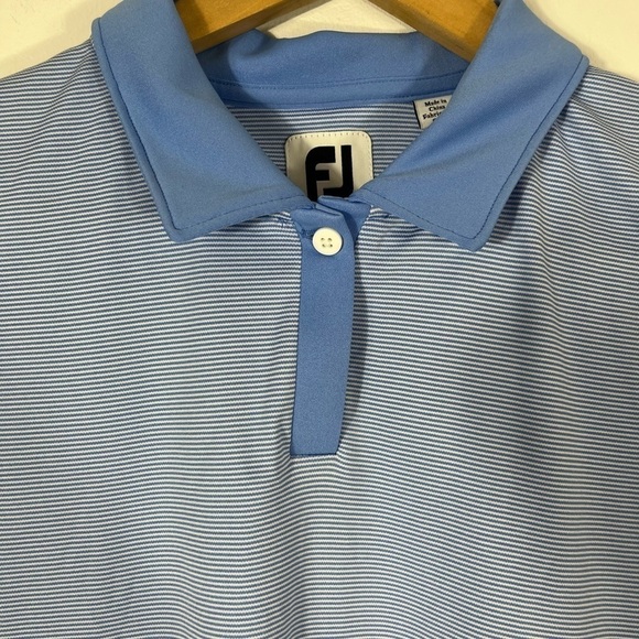 FOOTJOY Sleeveless Golf Polo Womens size medium Blue Stripe Golfing - Picture 4 of 9